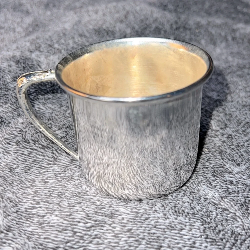VINTAGE SILVER-PLATED CHILD CUP 1980s - Picture 4 of 14
